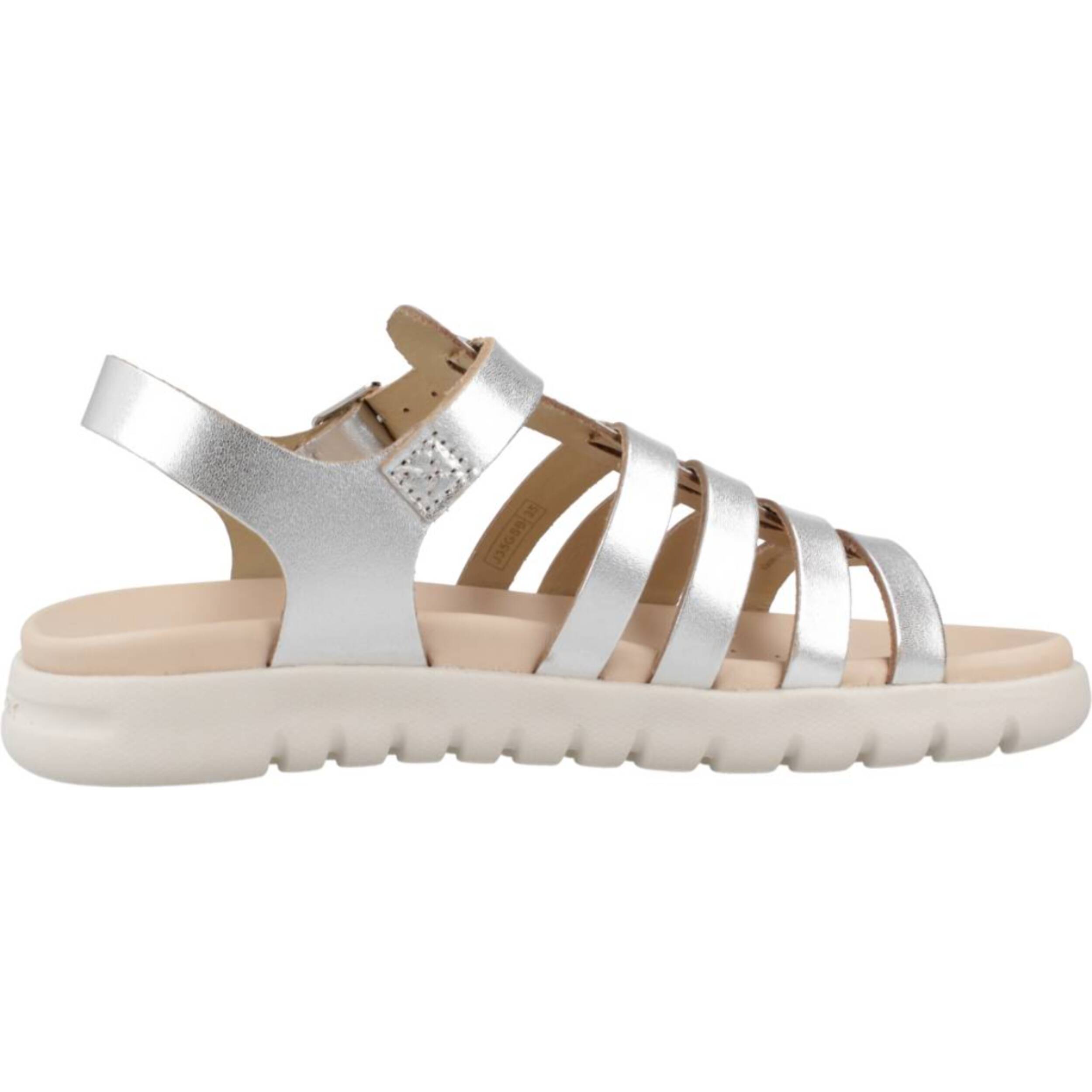 Sandalias Niña de la marca GEOX  modelo J S. SOLEIMA G.B - METAL.LEA PLATA