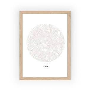 Poster Paris Map