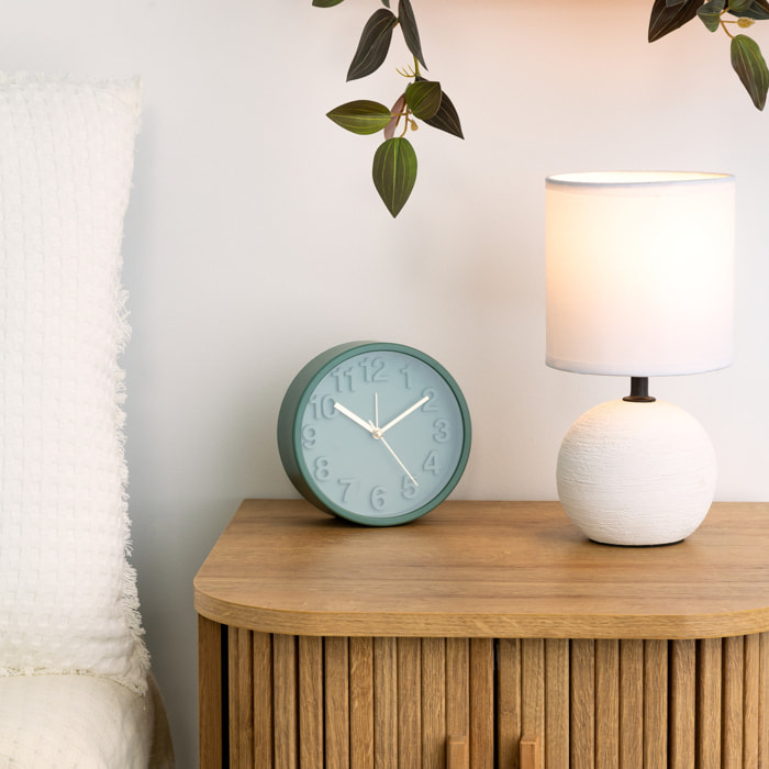 Lampe céramique "Timéo" blanc strié H25cm