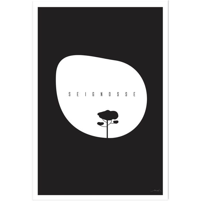 Affiche minimal seignosse Affiche seule