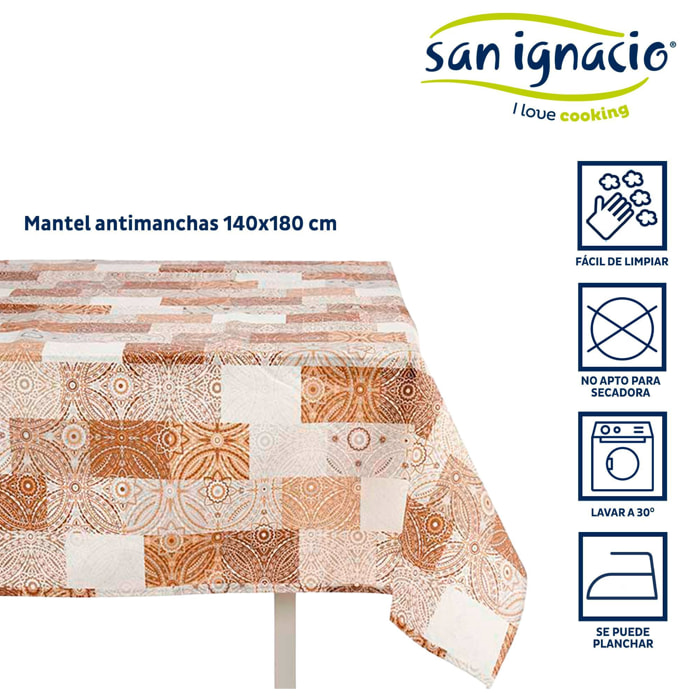 Mantel loneta antimanchas 140x180cm azul colección kinvara