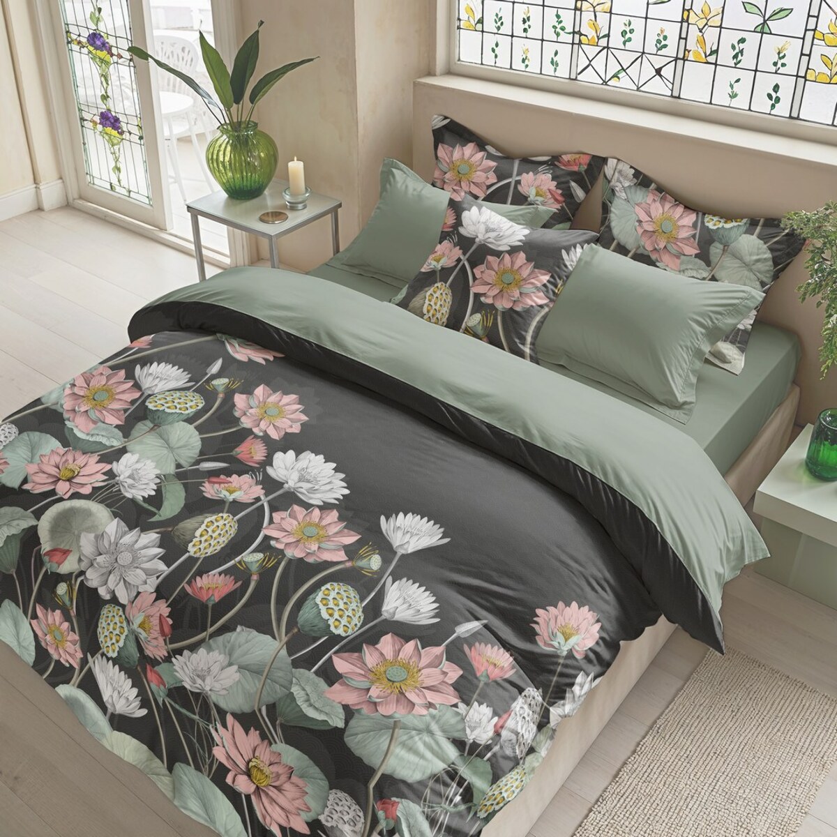 Housse de couette ninfa noir
