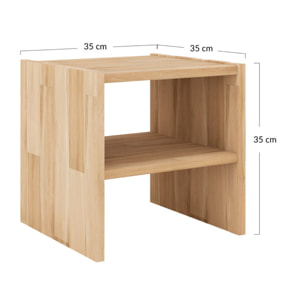 Bonnie - table de chevet - chêne massif - 35 cm - Bois