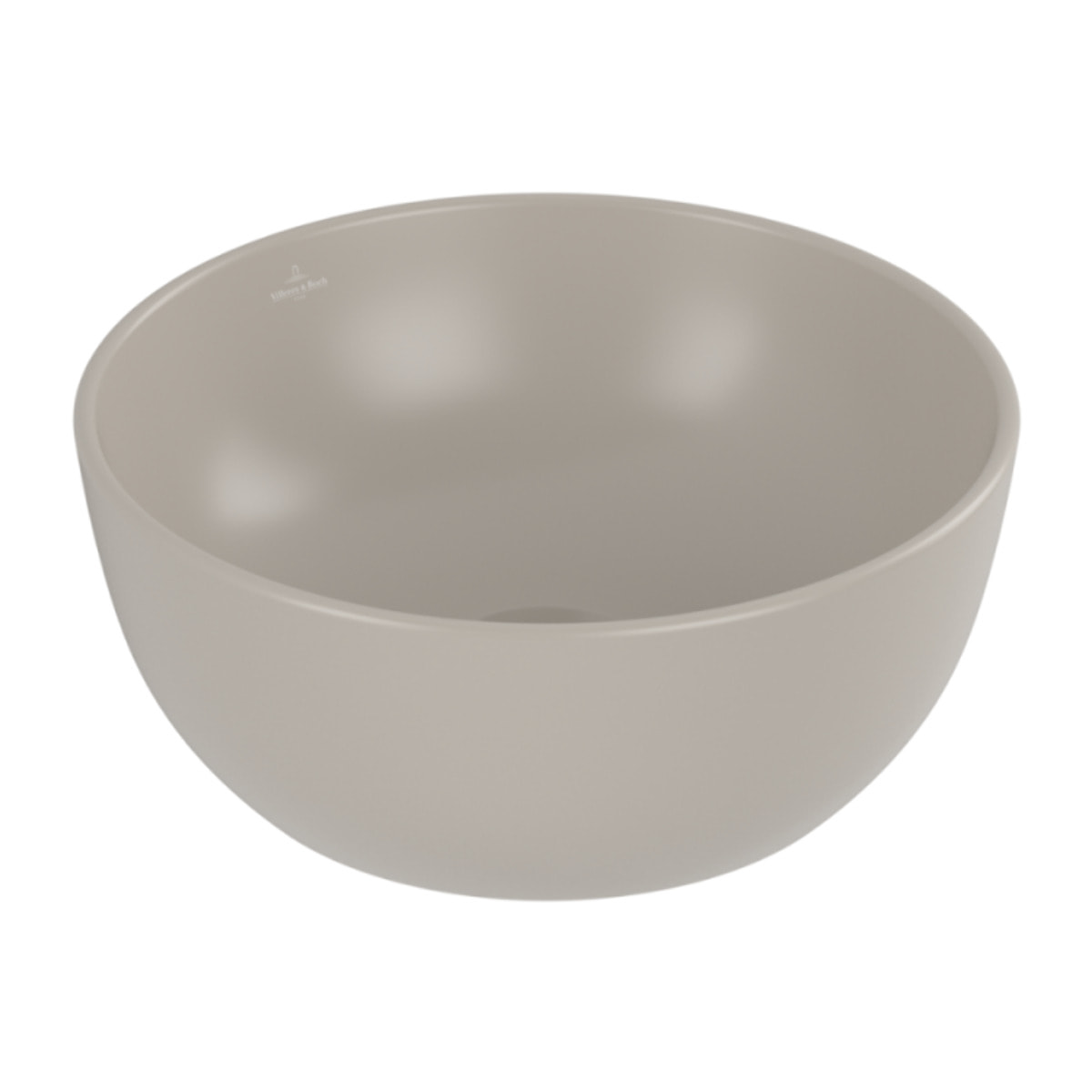 Vasque ronde à poser Artis 32,5cm + bonde à écoulement libre Amande