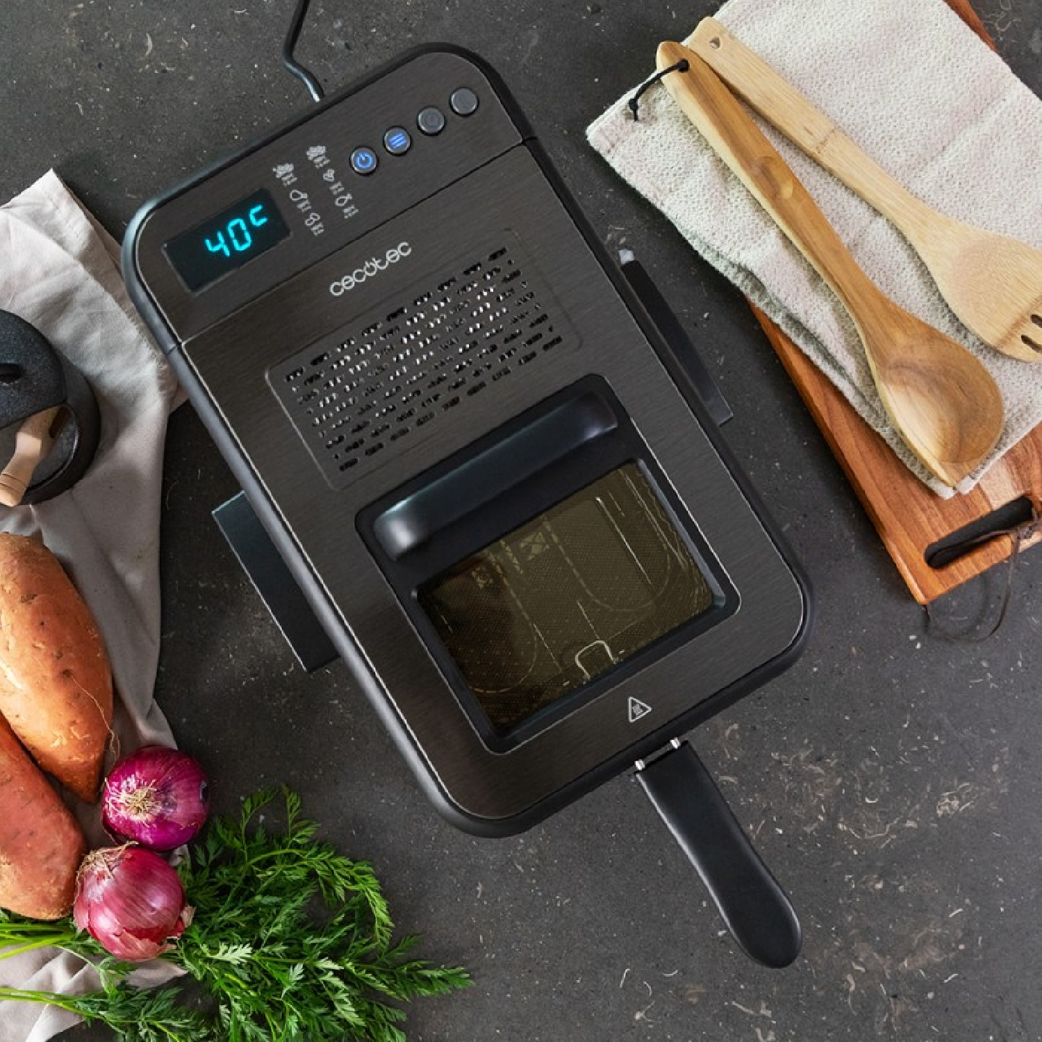 Cecotec Friteuse avec huile CleanFry Luxury 3000 Dark