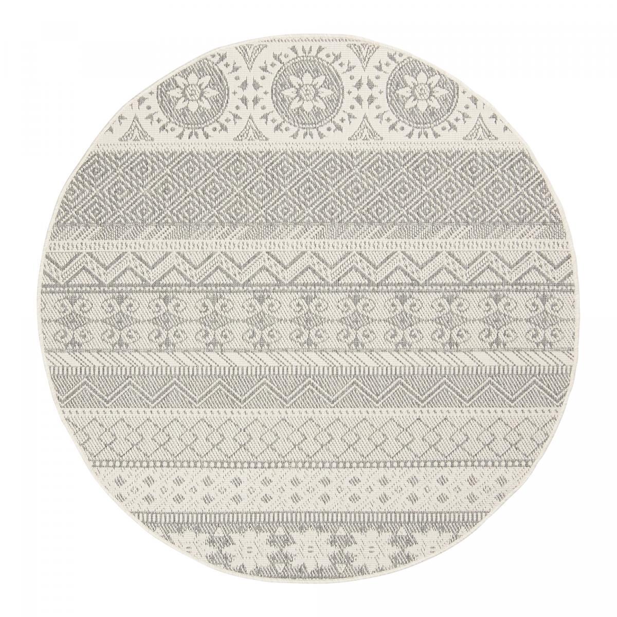 Tapis rond d'extérieur, kilim reversible EX1 RT