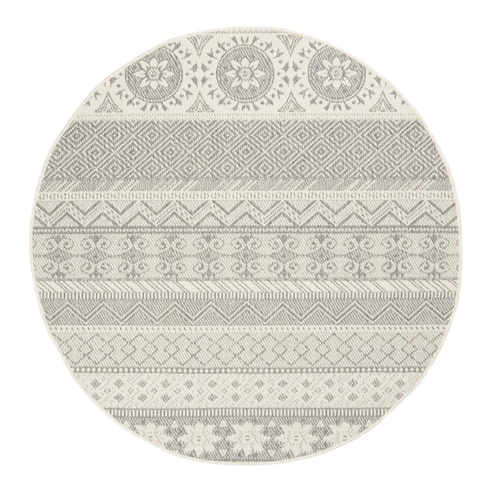 Tapis rond d'extérieur, kilim reversible EX1 RT