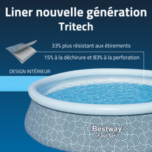 Bestway Piscine gonflable ronde Bestway Fast Set 396 x 84 cm bleu
