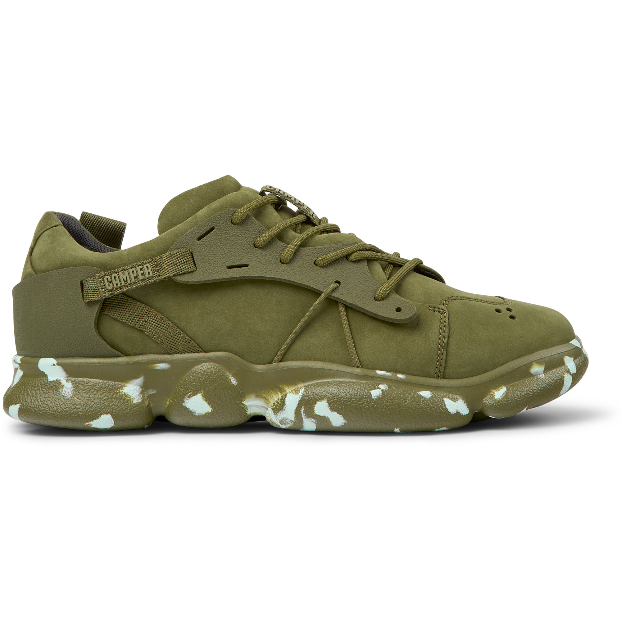 Sneakers - CAMPER Karst - Verde - Pelle nabuk