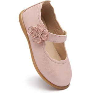 Ballerine neonate con dettaglio a cuore in rosa