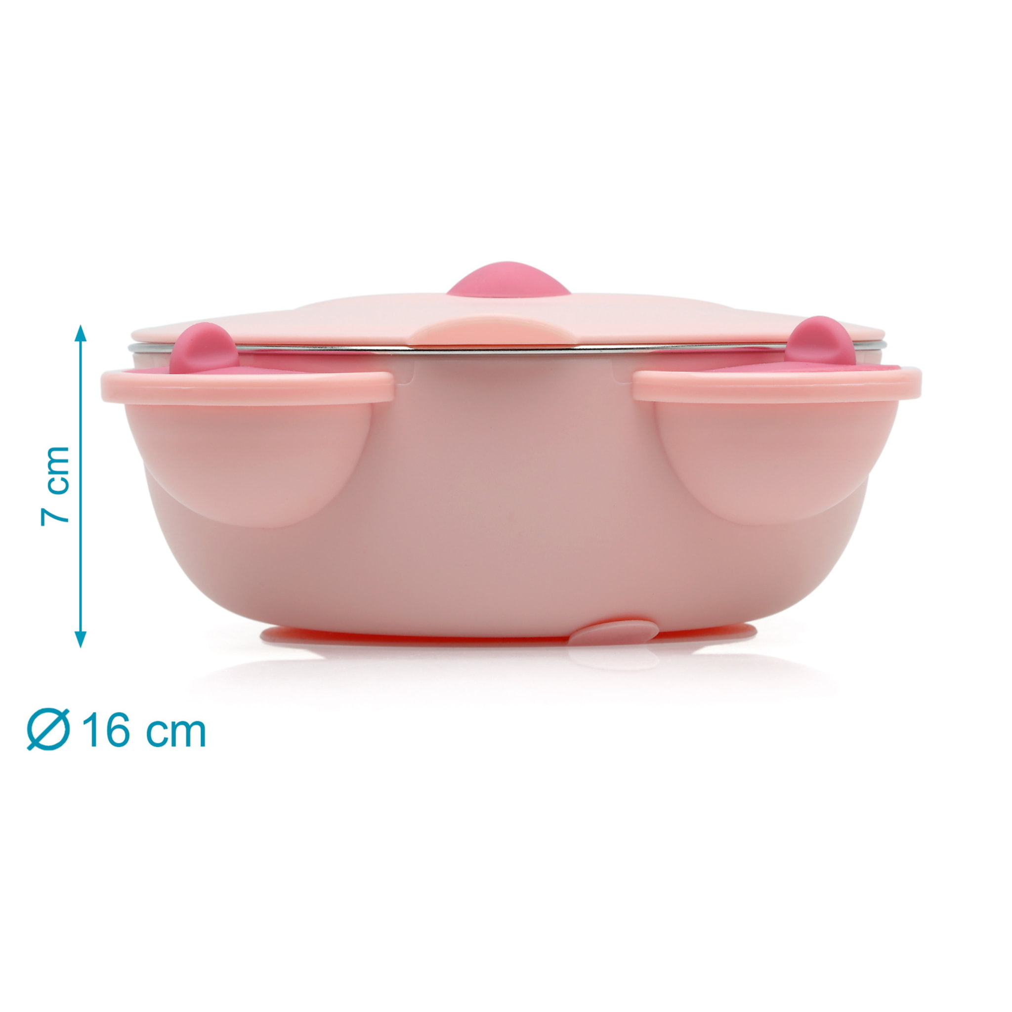 RECIPIENTE TÉRMICO PARA ALIMENTOS EN ACERO INOXIDABLE ROSA