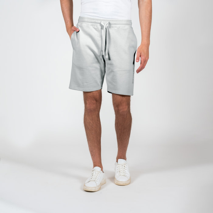 Bermuda con stampa logo french terry