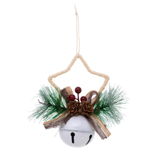 Sujet forme et grelot assorti rouge blanc