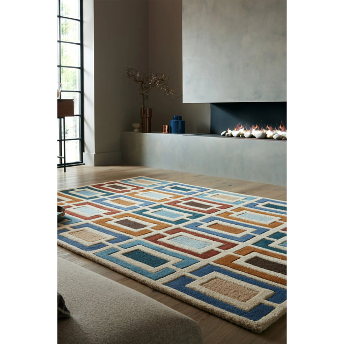 Tapis en laine BLOCKS RETRO