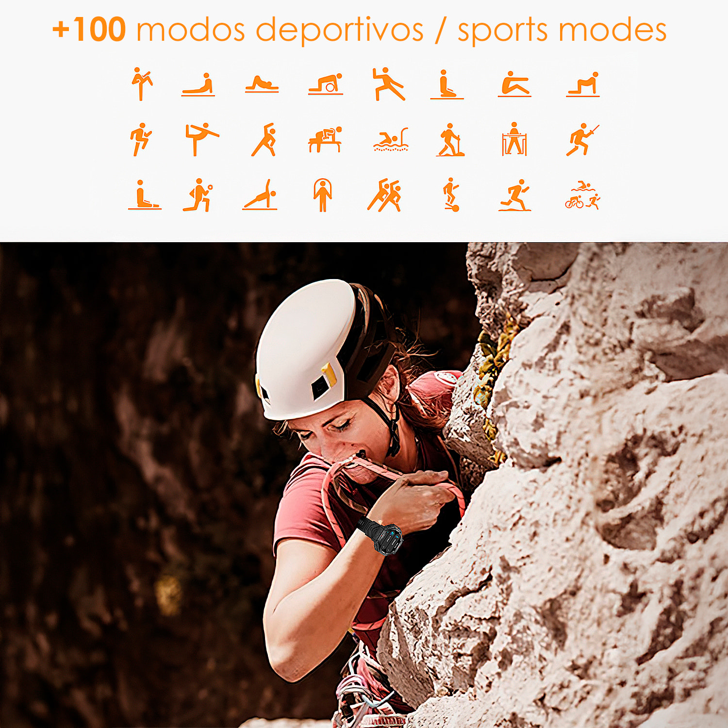 Smartwatch KC91 con llamadas BT, GPS, herramientas de exploración, ChatGPT y + de 100 modos deportivos.