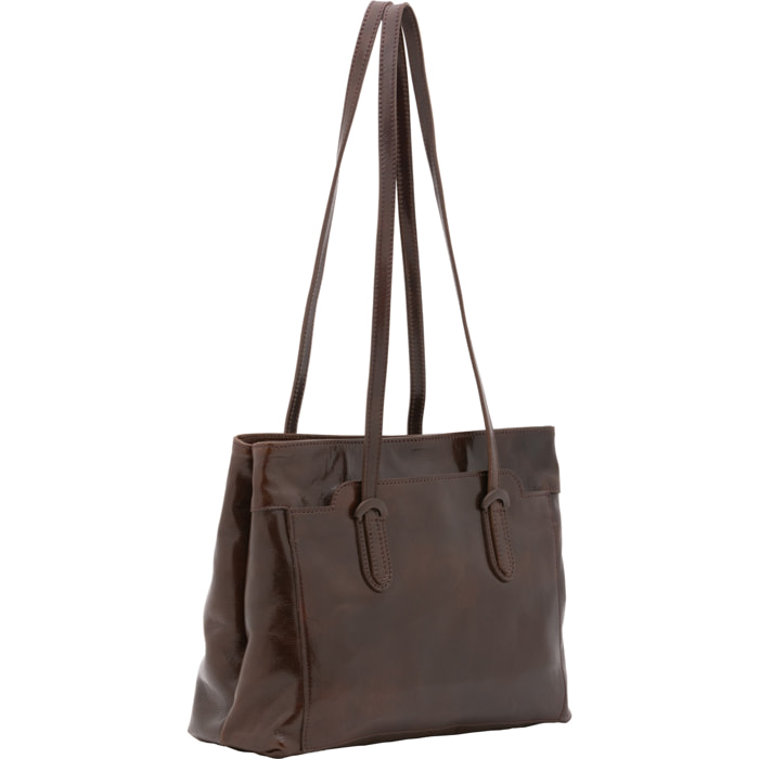 Borsa a spalla  da donna In Vera pelle Made in Italy 35x26x12 cm