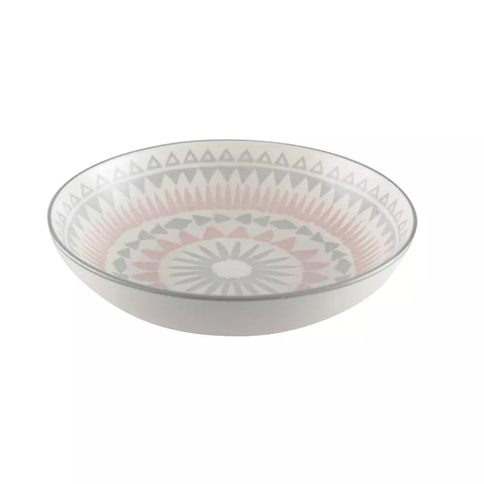 Lot de 6 Assiette creuse rose - coachella