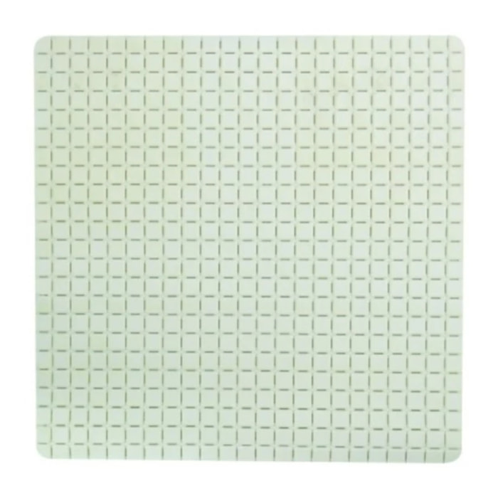 Tapis Fond de douche antidérapant Caoutchouc QUADRO 54x54cm Blanc MSV