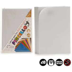 Set di 10 fogli in gomma eva 20x30 cm.