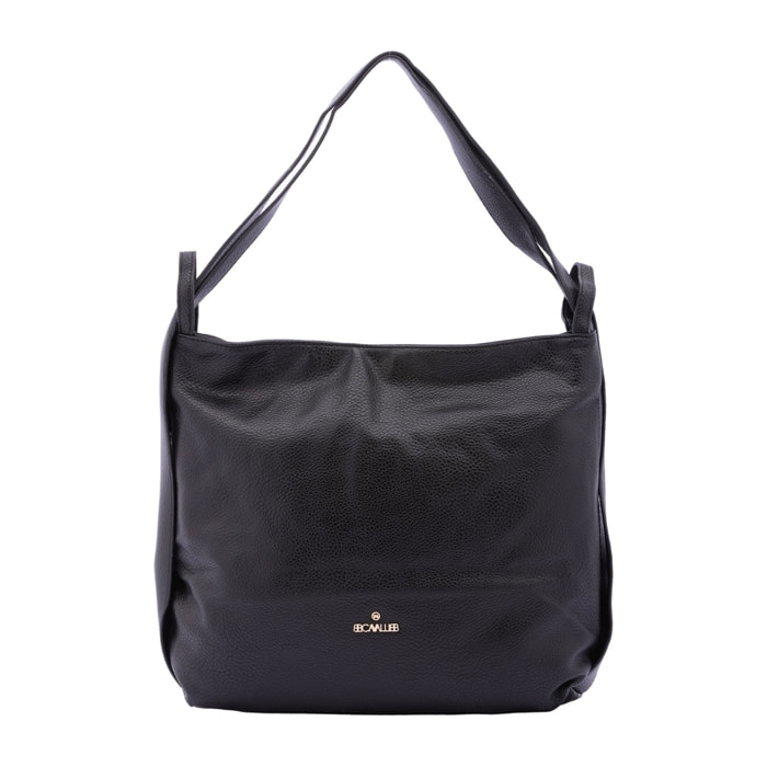Borsa a spalla da donna - Modello False - Ecopelle e poliestere - 40.0 x 33.0 x 11.0 cm