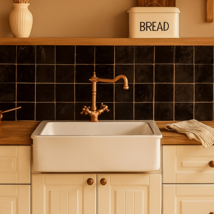 Mélangeur de cuisine bec rétro mobile PAINI Tiffany Vieux Cuivre