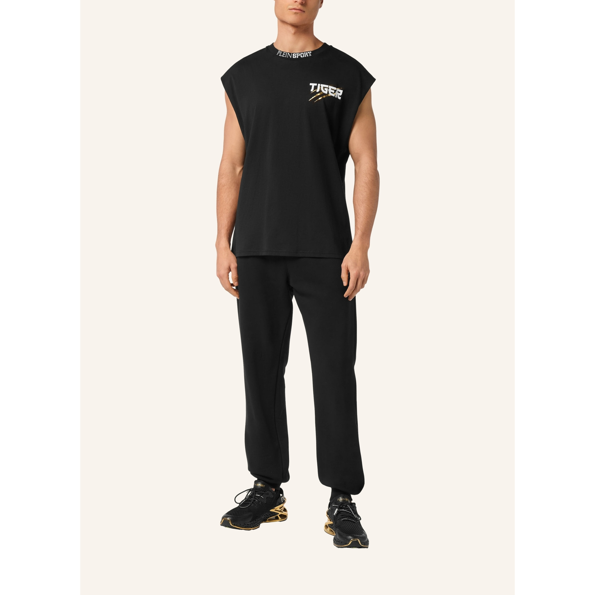 PLEIN SPORT Canotta con cappuccio TIGER