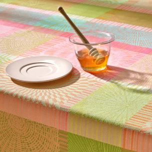 Nappe pur coton motif jacquard multicolore Mille auras printemps