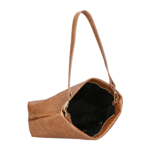 Borsa a spalla da donna - Modello Lorelei - Vera pelle croco - 33.0 x 19.0 x 10.0 cm