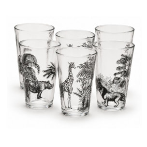 Lot de 6 verres, SAVANA