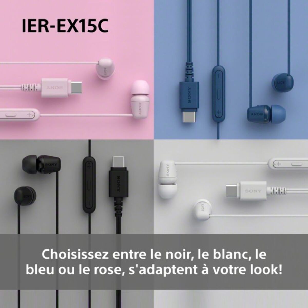 Ecouteurs SONY IER EX15C Noir