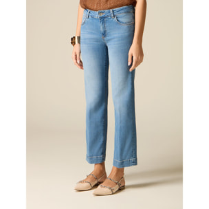 Oltre - Jeans regular cropped - Light - blue