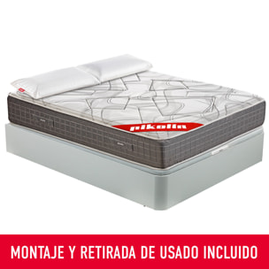Colchón Muelles Ensacados + Canapé Abatible + Almohada Visco | ENVIO, MONTAJE Y RETIRADA INCLUIDO | Saturn