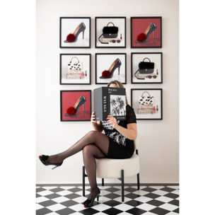 J-Line tableaux stiletto - MDF - rouge/noir - assortiment de 2