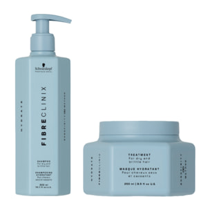 SCHWARZKOPF Kit Fibre Clinix Hydrate Shampoo 300ml + Mask 250ml