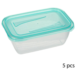 5 boîtes de conservation "Fresh & Freeze" 0,5L