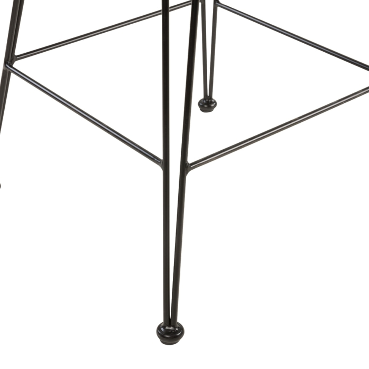 Lot de 2 chaises de bar mi-hauteur 63 cm en résine tressée noire - Jigani