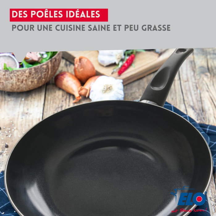 Set Poêle avec revêtement céramique sans PFAS et couvercle Elo Prima Cucina