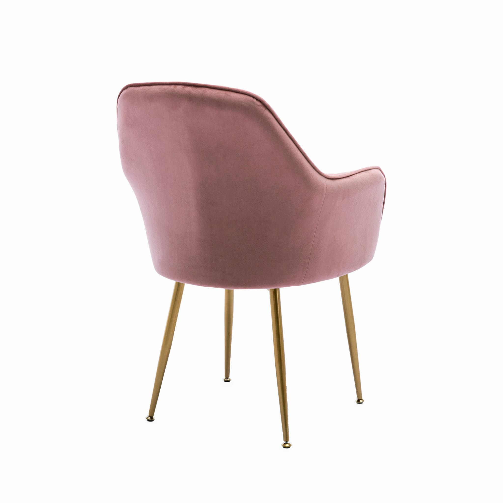 Fauteuil velours et pieds métal SHELLA