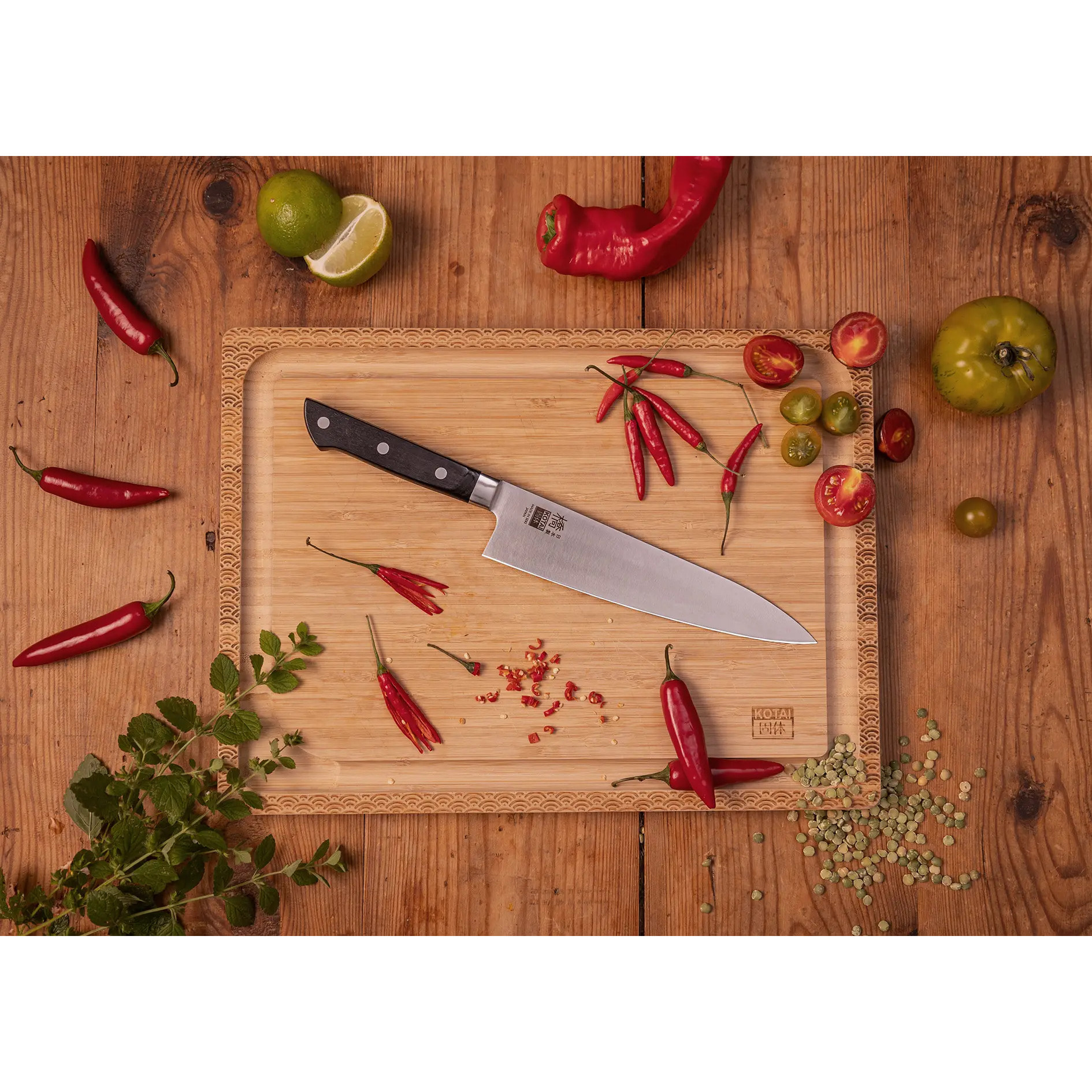 Set Hashi Completo: 5 cuchillos (de pelar + petty + nakiri + santoku + gyuto)