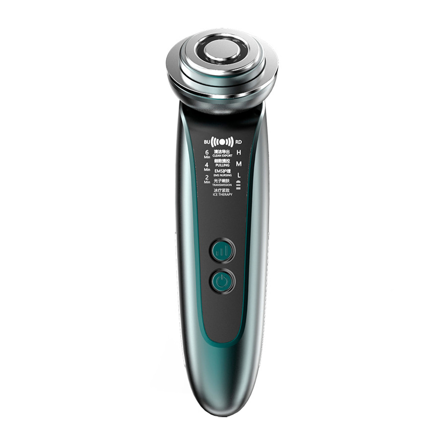 Strumento di bellezza e cura della pelle RF con 5 modalità di utilizzo.