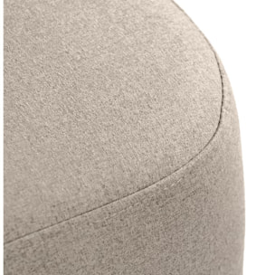 Pouf rettangolare in tessuto grigio chiaro - Kate