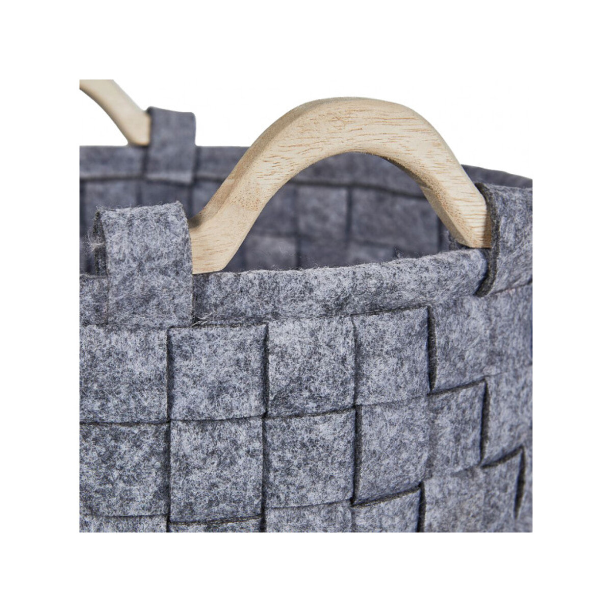 Panier en tissu tressé gris H16,5xD31,5cm - EMILE 787