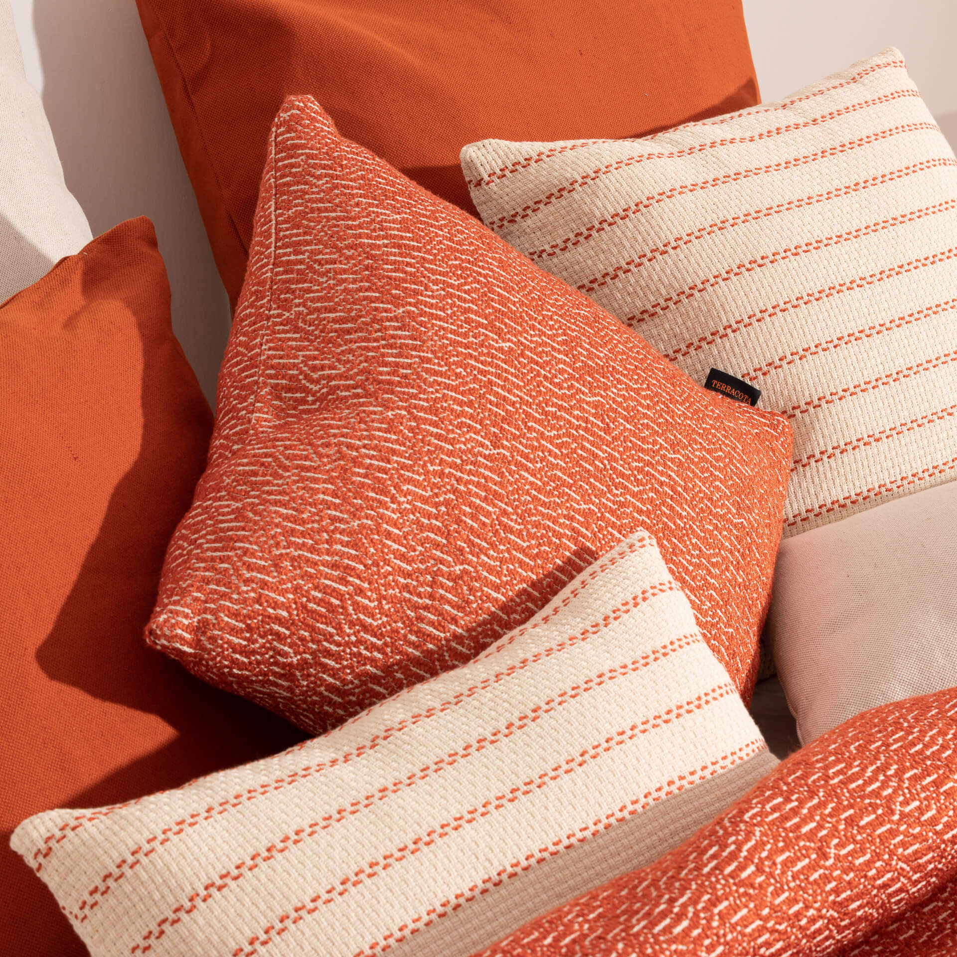 Housse de couette jacquard Benisa Orange