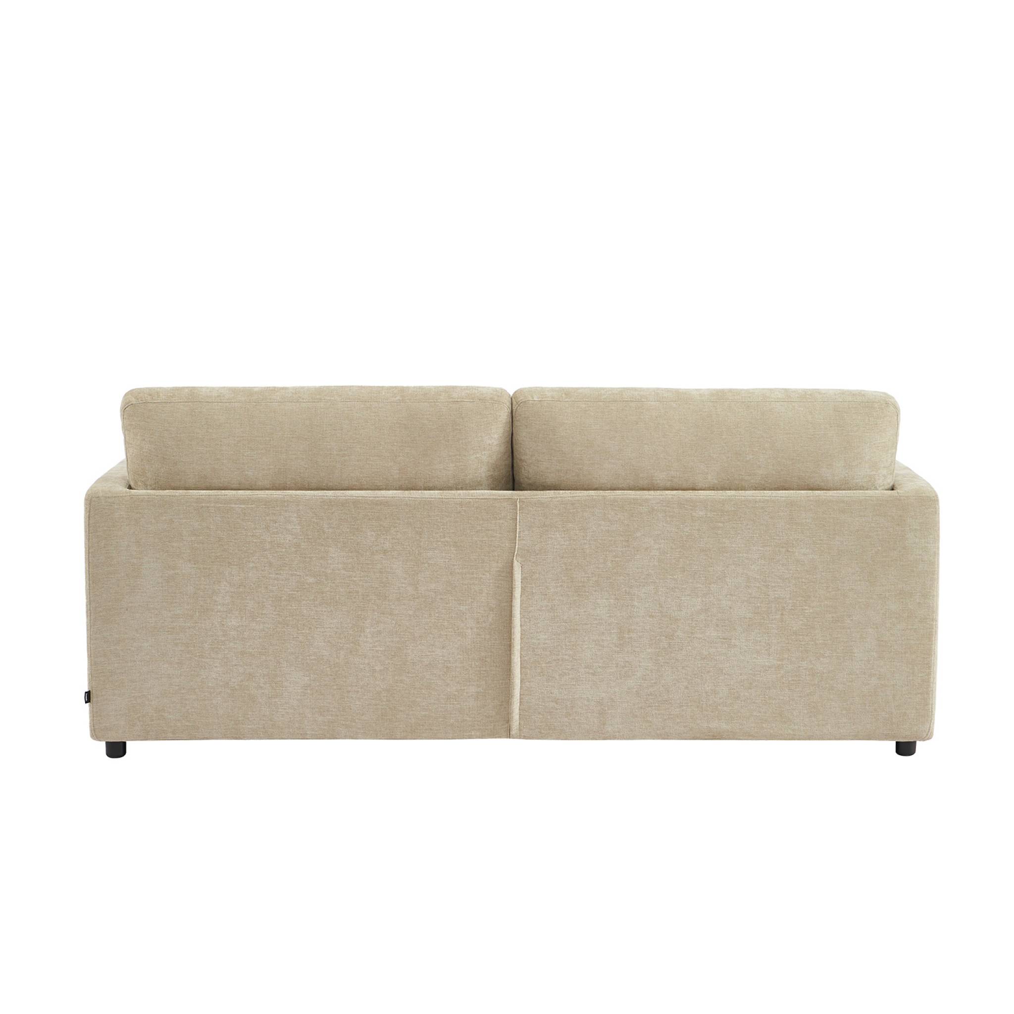 Canapé 2 places déhoussable tissu beige L 198 x P 88 x H 85cm - Neo