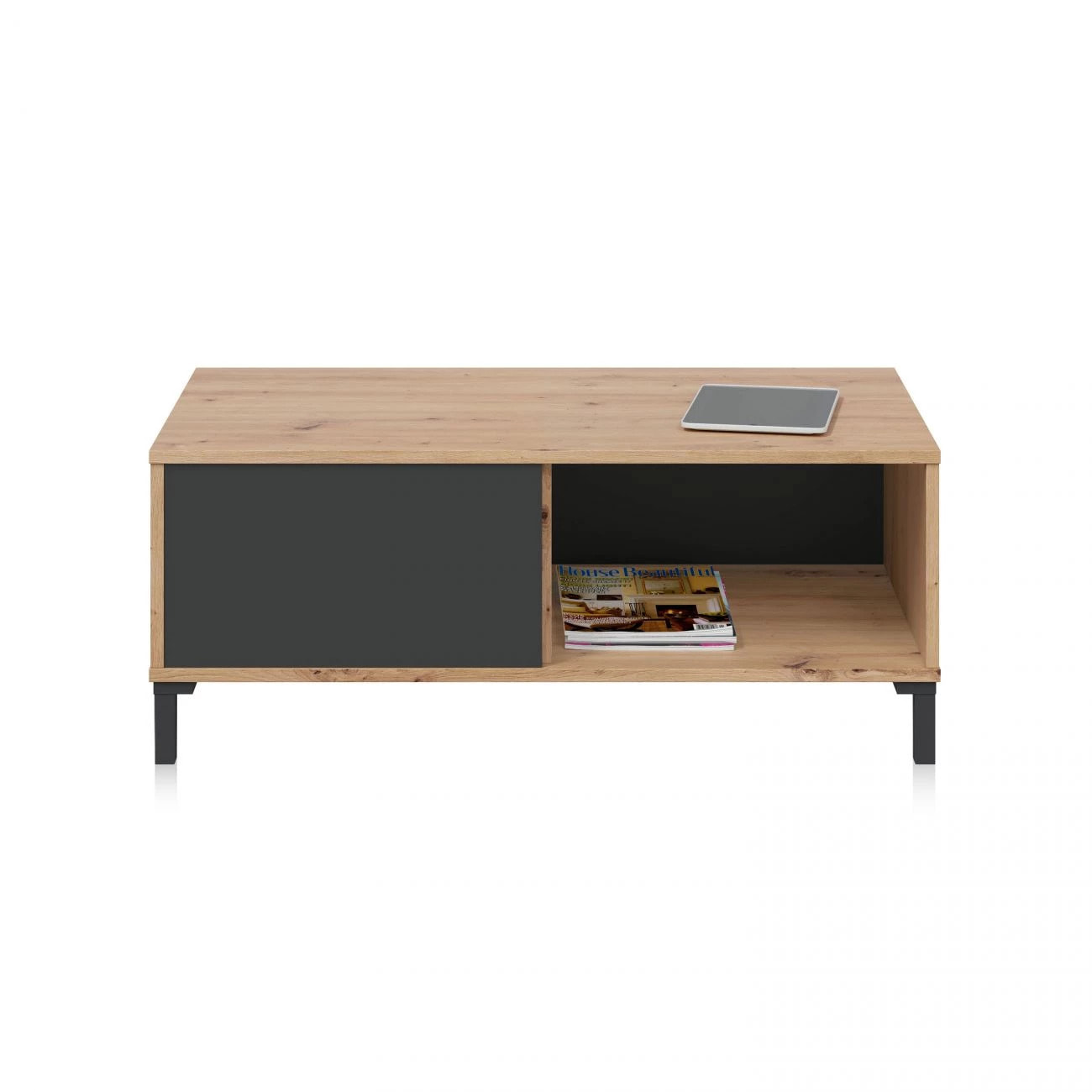 Mesa de centro Lea Gris Antracita - Roble Nodi