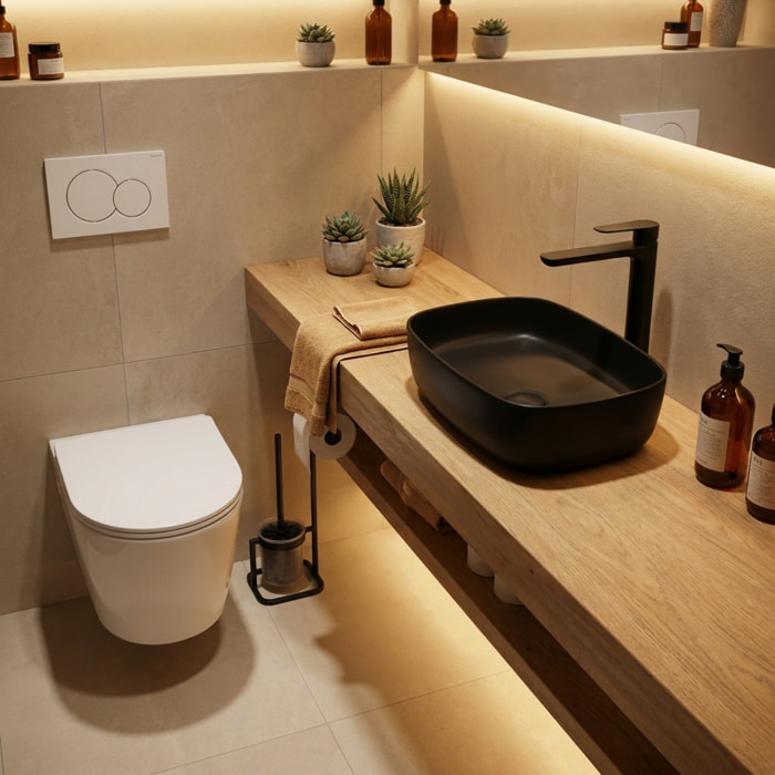 Pack WC Bati-support Geberit + WC Swiss Aqua Technologies Infinitio sans bride + Plaque Blanc alpin (InfinitioGeb1)