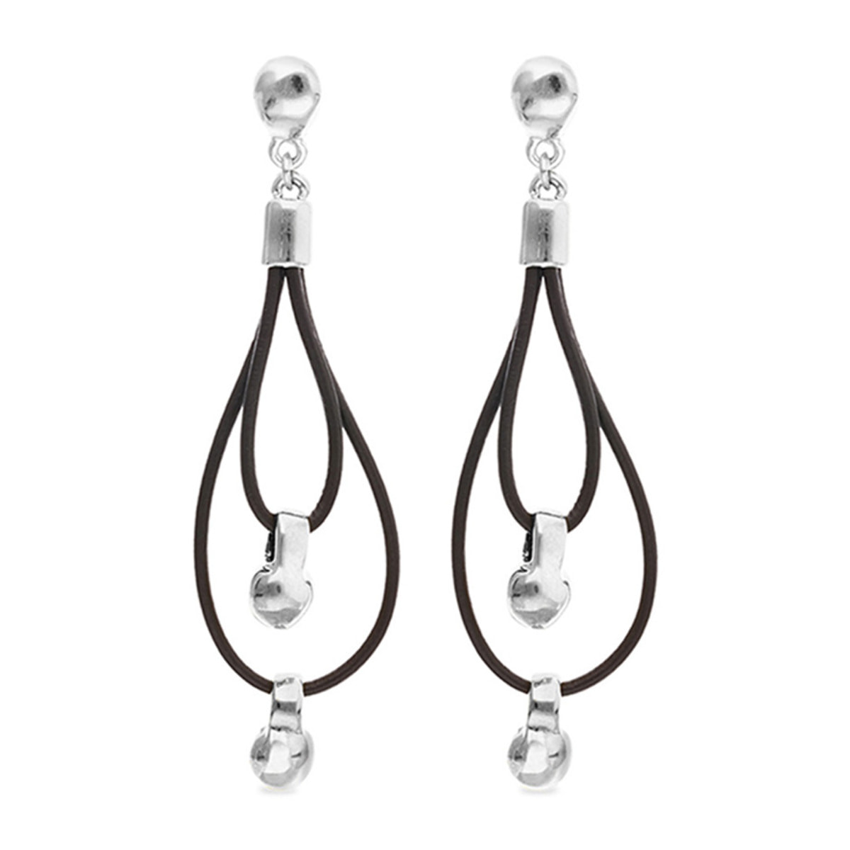 Pendiente GRAVEDAD PLATEADO U