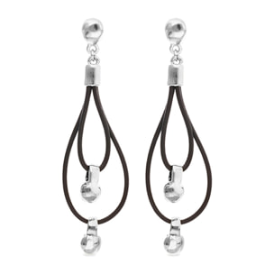 Pendiente GRAVEDAD PLATEADO U