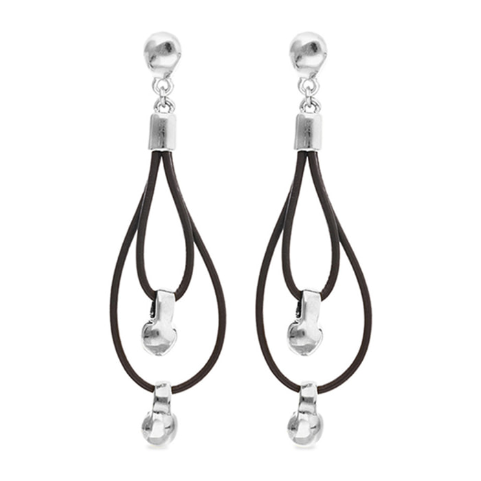 Pendiente GRAVEDAD PLATEADO U