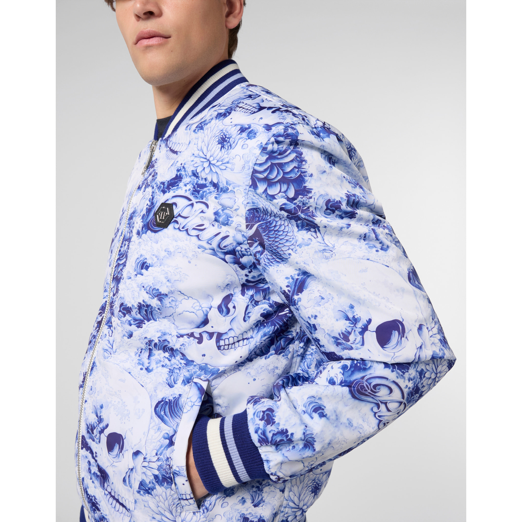 PHILIPP PLEIN Nylon Bomber Ceramic